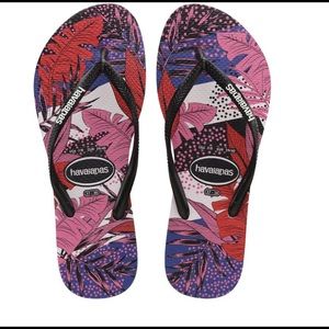 Havaianas Flip Flop Black Floral